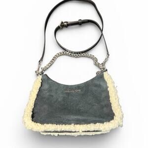 Michael Kors Jet Set Suede Shearling Convertible Crossbody Bag